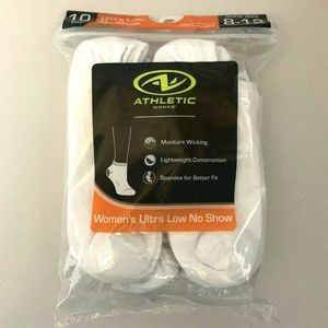 Athletic Works Women's 10Pk Ultra Low/No Show Sock
